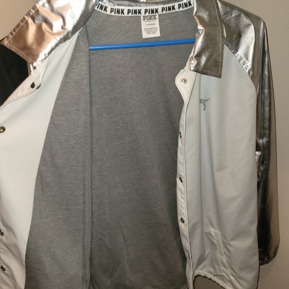 VS pink limited edition silver foil and white windbreaker - Picture 4 of 5
